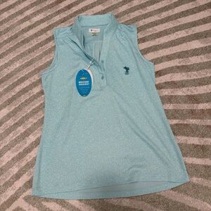Old Marsh Greg Norman Collection Light Blue Sleeveless Top